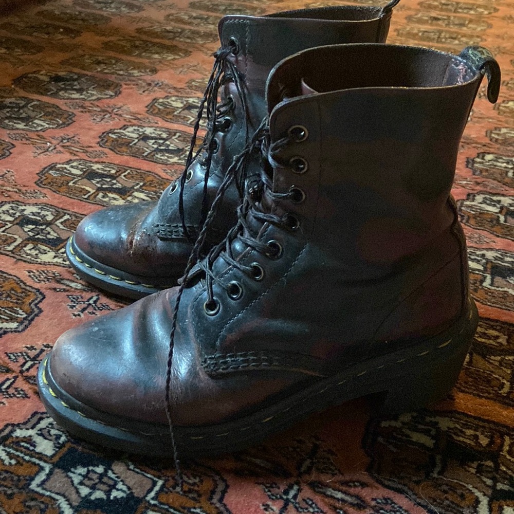 Worn in custom doc martens
